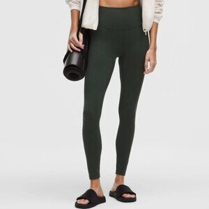 Womens Lululemon Align High-Rise Leggings 28" size: 4 in Rainforest Green color